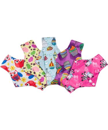 5pcs Reusable Menstrual Pads | Washable Mama Cloth Towel Set | Eco-Friendly Period Pads for Women - Buy Online on GoSupps.com