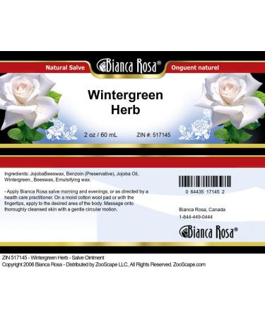 Wintergreen Herb Salve Ointment - 2 oz | Soothing Pain Relief for Muscle & Joint Discomfort | International Shipping Available - Buy Online on GoSupps.com