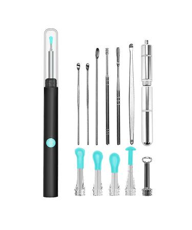 Ear Wax Removal Kit Ear Cleaner with Camera 3.5mm Ear Cleaner WiFi Otoscope with App Control 6 Visible LEDs Remove Earwax and use it to Squeeze Acne on The face(Black)