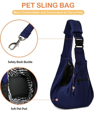 Breathable Dog Carrier Bag | Comfortable Pet Carrier for Small Dogs & Cats | Safer Transport with Adjustable Straps | Blue - Buy Online on GoSupps.com