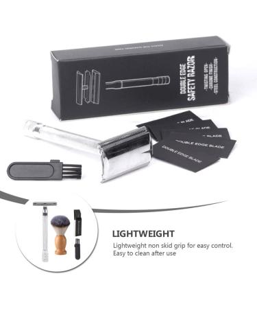 Fomiyes Manual Razor Set for Men - Precision Wet Shaving Metal Hairbrush & Safety Razor - Premium Grooming Kit - Buy Online on GoSupps.com