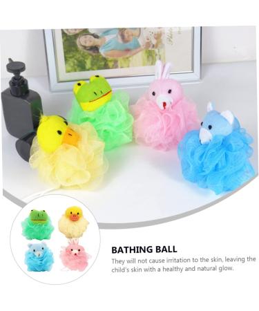 FRCOLOR 4pcs Bath Flower Sponges - Kids Loofah & Shower Puff for Fun Bathing & Cleaning - Buy Online on GoSupps.com