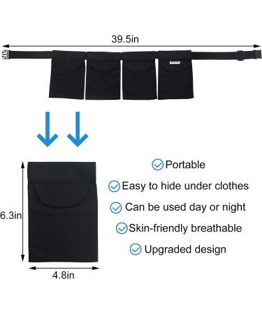 SUCONBE Adjustable Mastectomy Drain Holder with 4 Pouches and Shower Bag - Post-Surgery Recovery Support Kit for Breast Surgery Patients (Black) - Buy Online on GoSupps.com