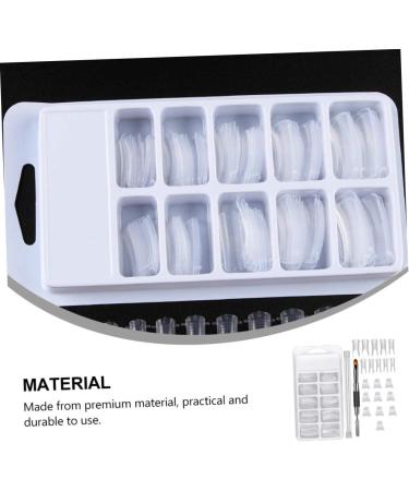 Ipetboom Manicure Kits 1 Set Nail Set Nail Art Nail Tips Clip Nail Clips Tool Plastic Finger Extension Clip Manicure Kit Forms Stainless Steel and Nylon Fiber Manicure Tools White Crystal - Buy Online on GoSupps.com