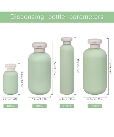 4 Pack Refillable Travel Bottles Set - 100ml/200ml/260ml/300ml Squeeze Containers for Easy Packing - Ideal for International Travel - Buy Online on GoSupps.com