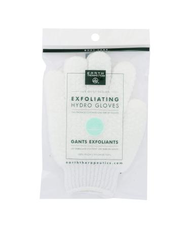 Earth Therapeutics Exfoliating Hydro Gloves White - 1 Pair