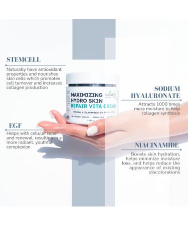 DM.Cell Super Moisturizing Cream - Hydrating Hydro Cream with Hyaluronic Acid & EGF | K-Beauty Award Winner | 3.52 oz/100g | International Shipping Available - Buy Online on GoSupps.com
