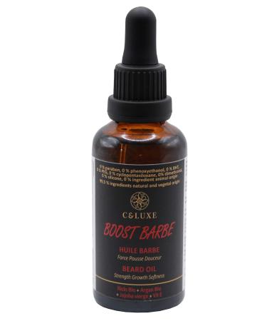 Beard oil castor bio strengthening argan organic jojoba vitamin E 50 ml boost bears rapid growth nourishes strengthens accelerates growth poet and soft beard.