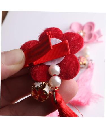 Beaupretty Kids Pairs Vintage Tassel Edge Clip kids tiara Chinese Tassel Clip wedding headpiece for bride Long Tassel Barrette barrettes for girls crystal headpiece girl child hair Wedding - Buy Online on GoSupps.com