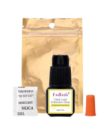 Professional Grade Clear Eyelash Extension Glue - 5ml | 1-Second Drying Time | 8-Week Retention | Extra Strong Formula for Transparent Lash Extensions | For Professional Use Only - Buy Online on GoSupps.com
