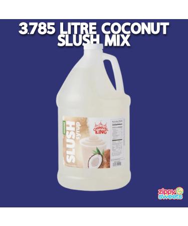 ZippySweets - Coconut Flavour Slushie Syrup for Slushy Machine 5:1 Concentrate with Bonus Mixing Guide 1 Gallon - Perfect for Slushie Machine Use Ideal Beverage Solution for Refreshing Treats - Buy Online on GoSupps.com