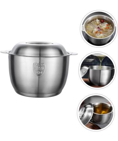 Milisten 3 Pcs Lard Can Stainless Steel Containers Pasta Containers Kitchen Supply Grease Storage Can Sauce Pot Grease Container Fruit Strainer Steam 304 Stainless Steel Chocolate - Buy Online on GoSupps.com