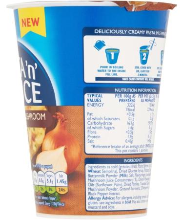 Batchelors Pasta 'n' Sauce Chicken & Mushroom Flavour 65g - Buy Online on GoSupps.com