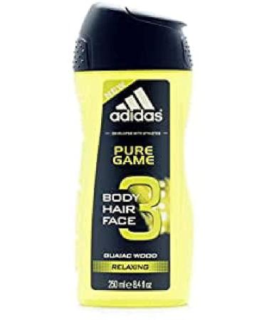 Adidas Pure Game Relaxing Body Hair Face Shower Gel 8.4 ounces