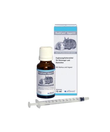 Alfavet Rodicare Appetite for poorly eating rodents supplementary feed for rabbits guinea pigs and small rodents 15ml with dosing syringe 2-part set - Buy Online on GoSupps.com