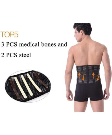 Breathable Lumbar Support Belly Belt for Men & Women - Gray L Waist Trainer & Back Support Corset - Buy Online on GoSupps.com