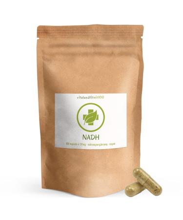 NADH capsules - 60 pieces of 20 mg - co -enzyme 1 - acid -resistant capsules (drcaps) - without magnesium stearate - 100% vegan - gluten -free lactose -free - without an auxiliary and additives