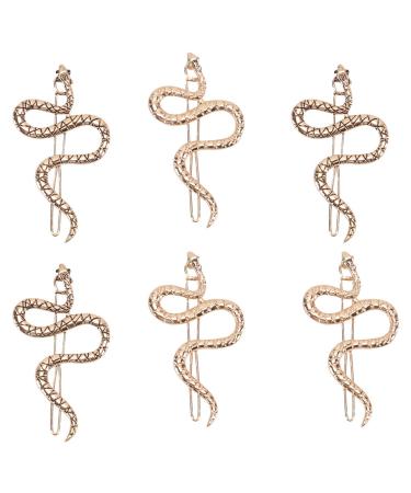 Minkissy 6Pcs Snake Hair Clips - Vintage Metal Hairpins for Updo Hairstyles | Strass Snake Hair Clips for Women & Girls | Halloween Hair Accessories - Buy Online on GoSupps.com