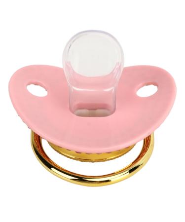 Ergonomic Golden Baby Pacifier Set with Rhinestones - Low Friction Stylish Home Use (Letter E) - International Shipping Available - Buy Online on GoSupps.com
