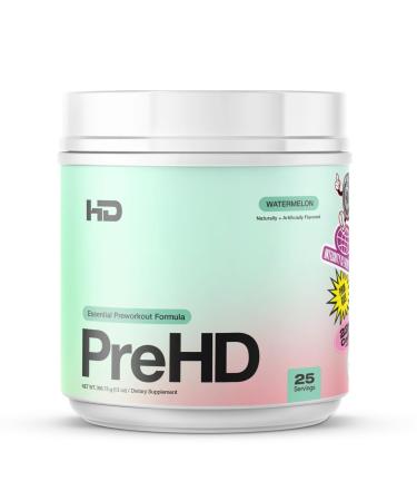 HD MUSCLE PreHD Essential Pre Workout | for Energy Endurance & Focus | with Citrulline & Beta Alanine | 225mg Caffeine Matrix | 25 Servings (Watermelon) Watermelon 13 Ounce (Pack of 1)