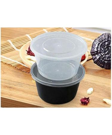 Dinner 600 Boxes Transparent Plastic Disposable Soup Bowls Chutney Bowls Storage Box with Lid Food Containers Fast Food Takeaway Packaging Box 750ML (Color : Black) - Buy Online on GoSupps.com