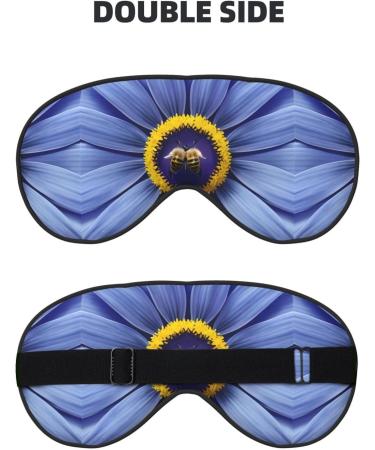 Flower Heart Bee Unisex Adjustable Sleep Eye Mask - Blackout Design for Home Travel Yoga & Office Naps - Buy Online on GoSupps.com