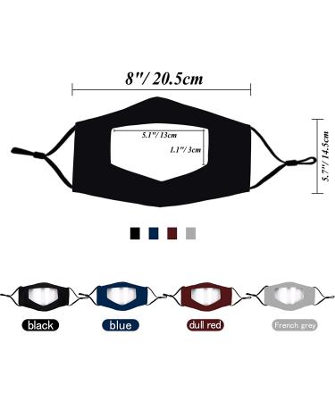 Woplagyreat Clear Window Face Mask for Women - Reusable Designer Fashion Mask | Anti-fog, Breathable, Washable | Adult Earloop Nose Cover with Lip Reading Window - Buy Online on GoSupps.com