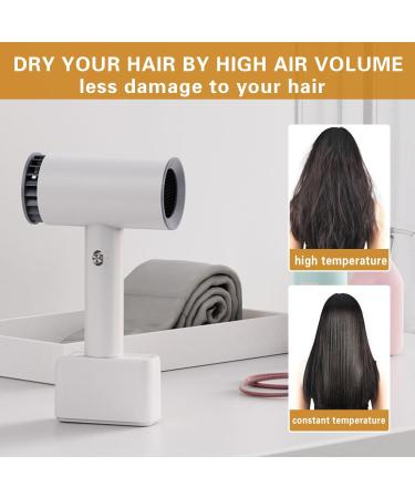 Cordless Hair Dryer Battery Operated Hair Dryer Rechargeable Portable Hairdryer Lightweight Blow Dryer with Hot & Cold Wind for Indoor Outdoor Camping - Buy Online on GoSupps.com
