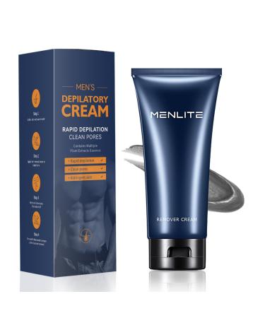 Men's Hair Remover- Premium Depilatory Cream Skin Friendly Hair Remover Cream For Women and Men Suitable for sensitive skin Painless Soothing (Black)