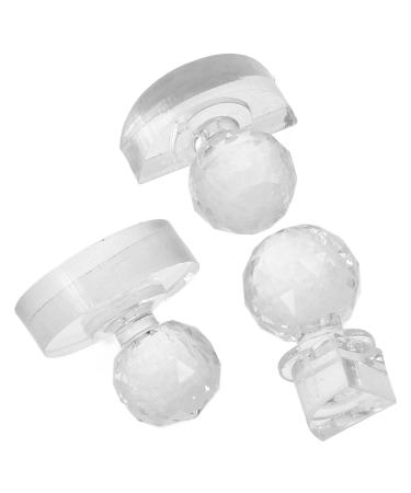 KICHOUSE Ensemble 3 Tampons Cosm tiques Presse Fard Paupi res et Blush en Acrylique Transparent Outils de Pressage 1/4 1/2 et Rond 30 Mm pour Maquillage Yeux Polyvalent et R paration