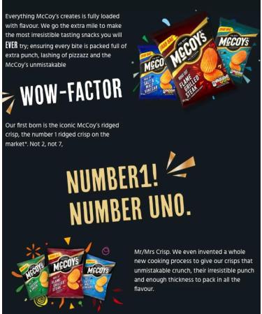 McCoy's FLAME GRILLED STEAK Grab Bag Crisps 45g (Multipack BOX of 36) - Fully loaded with flavour iconic ridged crisp unmistakable crunch Multipack Flame Grilled Steak 1 count (Pack of 36) - Buy Online on GoSupps.com