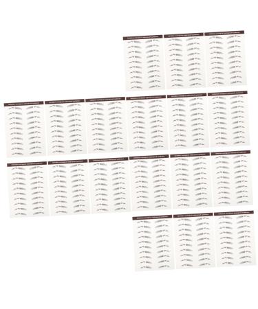 Healeved 18 Pcs Eyebrow Stickers Authentic Eyebrows Brow Stickers Eyes Sticker Para U as Water Transfer Paper