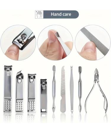 Nail Clippers Set 26Pcs Stainless Steel Nail Clippers Set Household Nail Cutter Suit with Box Trimmer Grooming Manicure Pedicure Nail Tools Nail Care kit(Black) - Buy Online on GoSupps.com