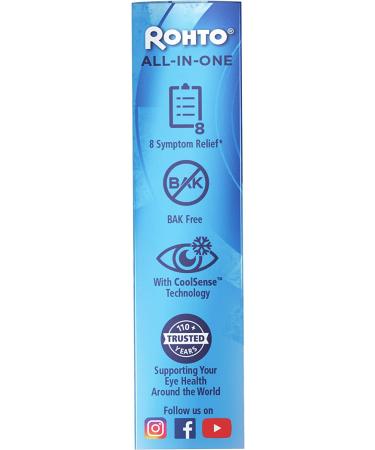 Rohto Ice Cooling Eye Drops 0.4 fl oz - Pack of 3 | Multi-Symptom Relief - Buy Online on GoSupps.com
