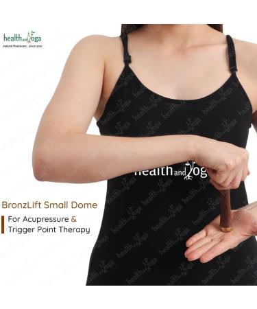 HealthAndYoga BronzLift Kansa Wand - Ayurvedic Face Yoga Tool for Toning Sculpting & Uplifting | Dual Bronze Cap Massage for Facial Neck & Under-eye - Buy Online on GoSupps.com