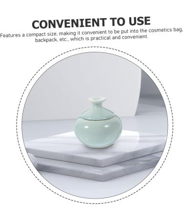 Healeved makeup jar lip balm holder ceramics skincare cosmetic sample containers 4.7x4.7cm Sky-blue - Buy Online on GoSupps.com