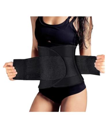 HKDYWTNB Back Brace Lumbar Support Waist Trainer Sweat Belt Sculpt Body Waist Trainer Body Shaper Corset Waist Trainer Waist Belt(Medium) Black Medium Black