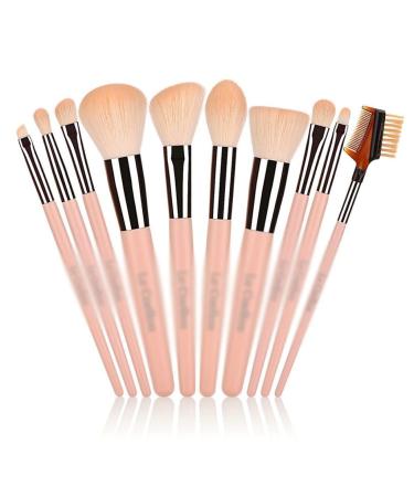 Women Makeup Brushes Tool Wooden Handle 10 PCS/Set Cosmetic Powder Eye Shadow Foundation Blush Blending Beauty Brushes 10pcs D