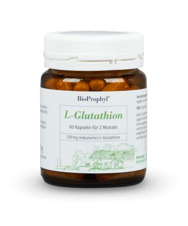 BioProphyl L-Glutathione G-SH - 250mg pure reduced L-Glutathione with manganese - 60 vegetarian capsules