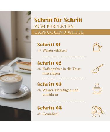 Hearts Cappuccino White Line 2 pack (2 x 1 kg) vanilla flavour instant coffee powder for 80 cups slightly soluble - Buy Online on GoSupps.com