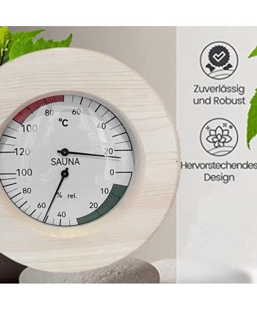 Xptieeck Wooden Sauna Thermometer & Hygrometer - High-Temperature Analog Thermometer | Noble Sauna Accessory Set - Buy Online on GoSupps.com