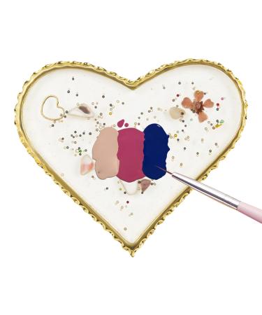 doyandader Nail palette | Makeup display board | Elegant resin with gold trim for gel nail design - Home practice for women - Beauty studio