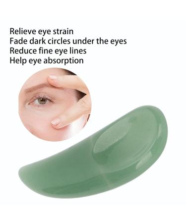 Curved Cosmetic Spatula - Mini Gua Sha Jadestone for Eye Cream & Makeup Application | International Shipping - Buy Online on GoSupps.com