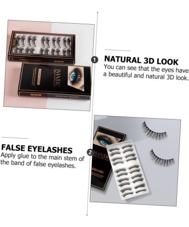 FOMIYES 30 Pairs Fake Eyelashes 3d Lashes Extension Thick Eyelashes Fluffy Eyelashes Carnival Makeup Supplies Masquerade Makeup Accessories Line Strip Lashes Chemical Fiber Extend Natural - Buy Online on GoSupps.com