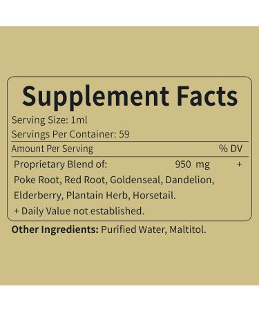 Buy Poke Root Natural Liquid Drops - Non-GMO Vegan Alcohol-Free Herbal Supplement for Lymph Immune & Detox Support - 2 oz | International Shipping Available - Buy Online on GoSupps.com