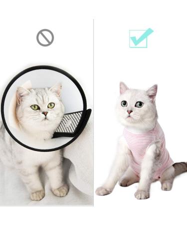 Dotoner Cat Recovery Suit - Surgical Shirt for Belly Wounds | Soft Medical Clothing for Cats After Surgery (Pink L) - Cone Alternative - Buy Online on GoSupps.com