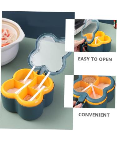 Alipis 1 Set Four-Grid Seasoning Bottle Seasoning Storage Can Pots Compartment Condiment Container Split - Buy Online on GoSupps.com
