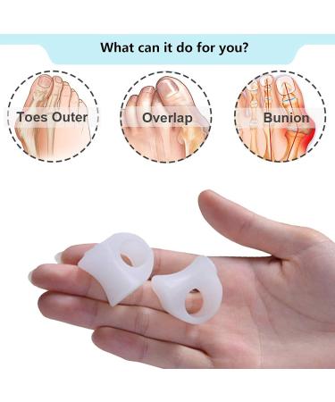 24 Silicone Gel Toe Separators for Hammer Toe & Bunion Relief | Small Toe Protection & Spreader Pain Relief Solution for Overlapping Toes - Buy Online on GoSupps.com
