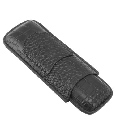 Cigar Case Holder Wear Resistant Cigar Case Easy to Carry for Birthday (Black)