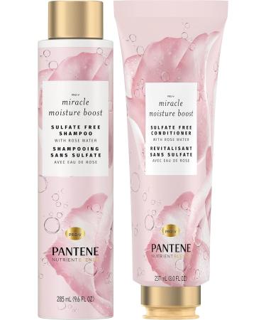Pantene Miracle Moisture Boost Rose Water Shampoo and Conditioner 237 mL (Pack of 2) Unscented 261 mL (Pack of 2)